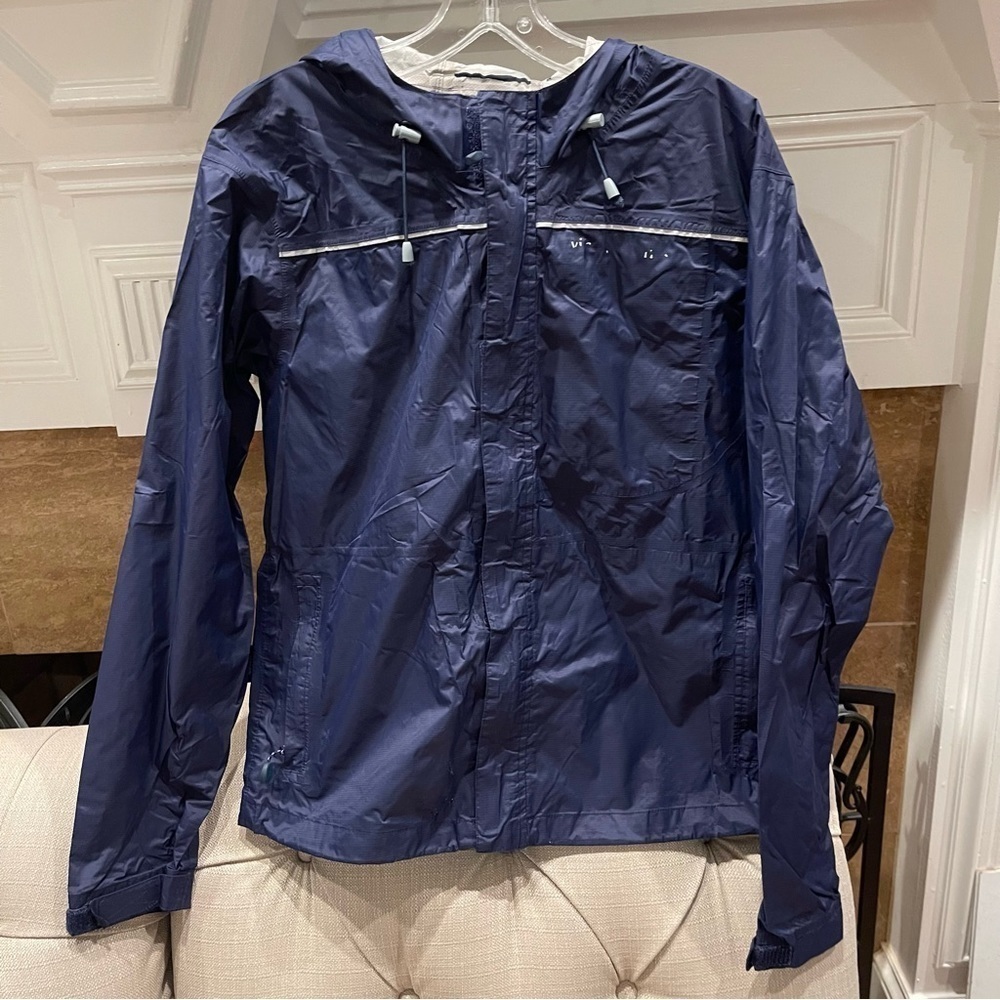 N: Vineyard Vines Men's Beacon Full Zip Rain Coat Jacket Nautical Navy